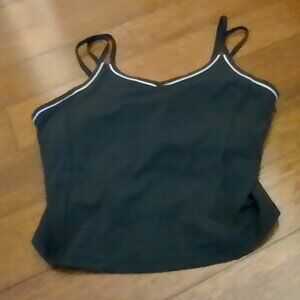 All In Motion Girls Black Cropped Tank Top